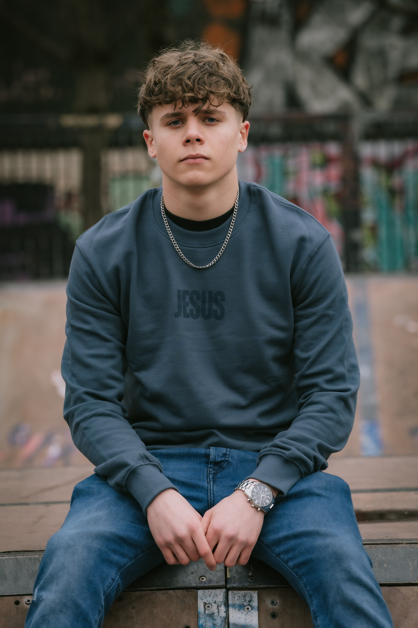 Preach Jesus - Denim Blue - Sweatshirt
