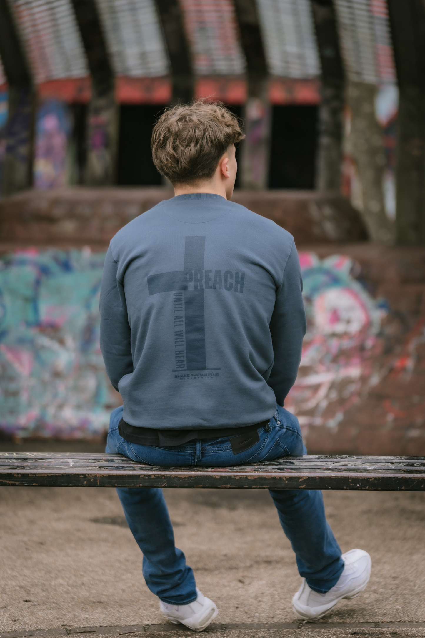Preach Jesus - Denim Blue - Sweatshirt